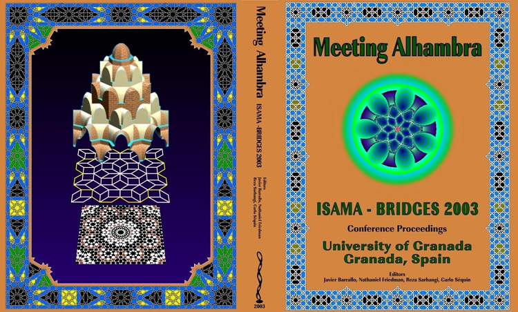 Picture of the ISAMA-BRIDGES 2003 Conference Proceedings featuring a polynomiograph